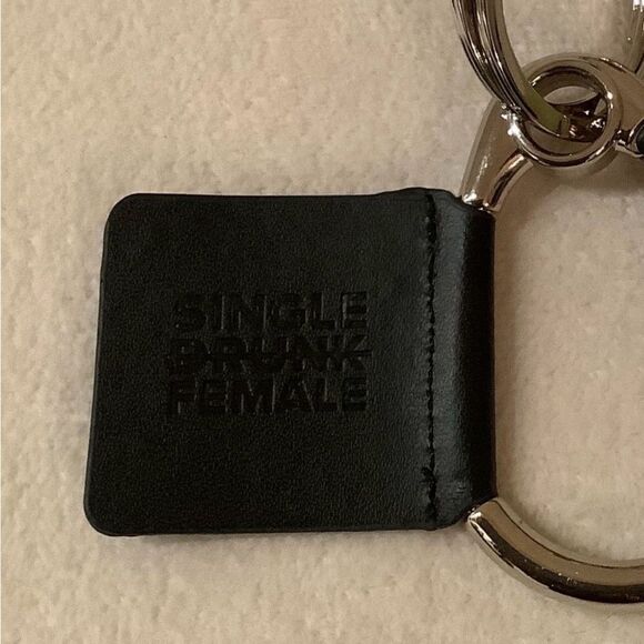 SINGLE DRUNK FEMALE KEY CHAIN KEY FOB  WITH CARABINER NEW - Picture 1 of 4